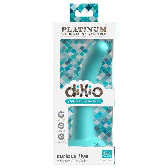 Dillio Curious Five - silikónové dildo (15cm) - tyrkysová
