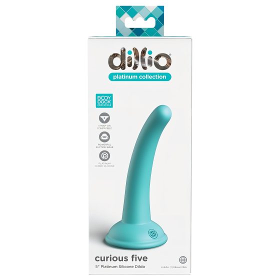 Dillio Curious Five - silikónové dildo (15cm) - tyrkysová