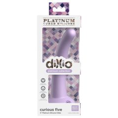   Dillio Curious Five - lepivé silikónové dildo (15 cm) - fialové