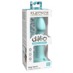   Dillio Big Hero - silikónové dildo s lepkavými prstami (17 cm) - tyrkysové
