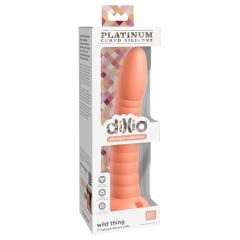   Dillio Wild Thing - silikónové dildo s drážkami (19 cm) - oranžové