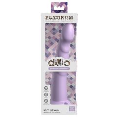   Dillio Slim Seven - Stimulačné dildo so žaluďom (20 cm) - fialové