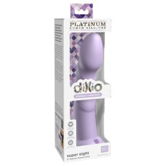   Dillio Super Eight - akrylové silikónové dildo s lepkavými prstami (21 cm) - fialové
