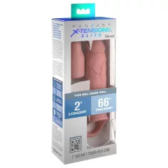   Pipedream - X-TENSION Elite 2 - erekčný návlek na penis s krúžkom na semenníky (telovej farby)
