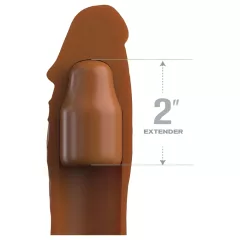   Pipedream - X-TENSION Elite 2 - nastaviteľný (strihateľný) návlek na penis (hnedý)