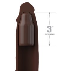 X-TENSION Elite 3 - Strihateľný návlek na penis (hnedý)