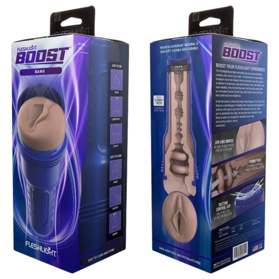 Fleshlight Boost Bang - realistická vagína masturbátor - prírodná farba