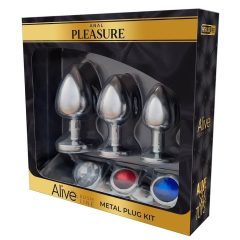   Alive Anal Pleasure - kovový análny vibrátor (strieborný)