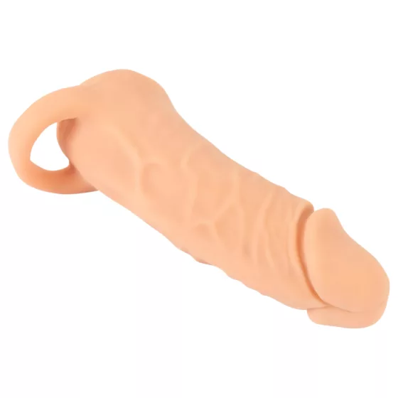Nature Skin - návlek na penis a umelá vagína - 18 cm - telová farba