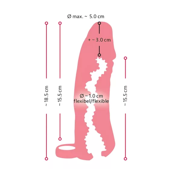 Nature Skin - návlek na penis a umelá vagína - 18 cm - telová farba