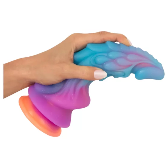 Beasty Cocks - silikónové dildo mimozemšťan - modro-oranžové