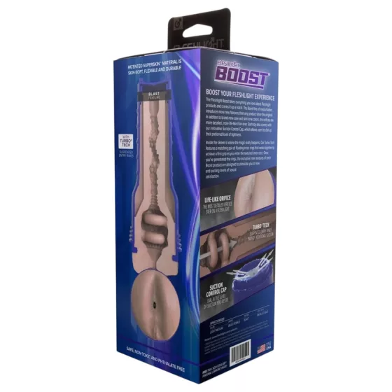 Fleshlight Boost Blast - realistický análny masturbátor - telová farba