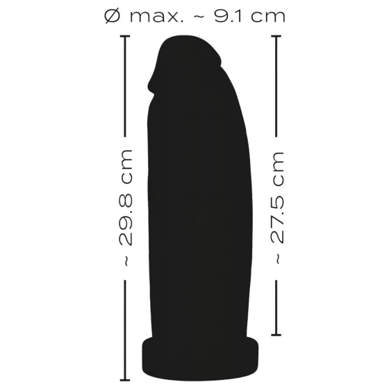 Realistixxx Real Giant - realistický dildo - čierny - 30 cm