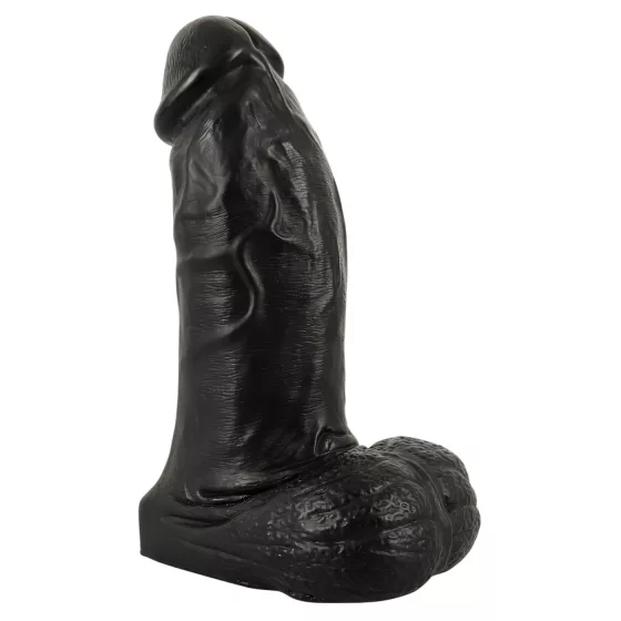 Realistixxx Real Giant - realistický dildo s semenníkmi - 22 cm - čierny