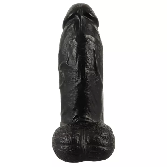 Realistixxx Real Giant - realistický dildo s semenníkmi - 22 cm - čierny