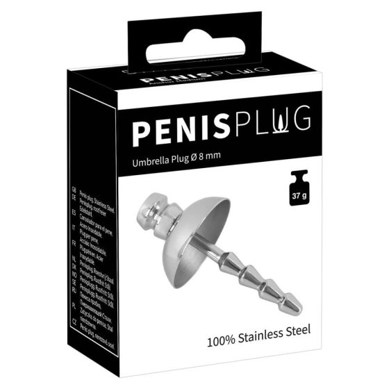 Penisplug - kovový dilatátor močovej trubice (strieborný)