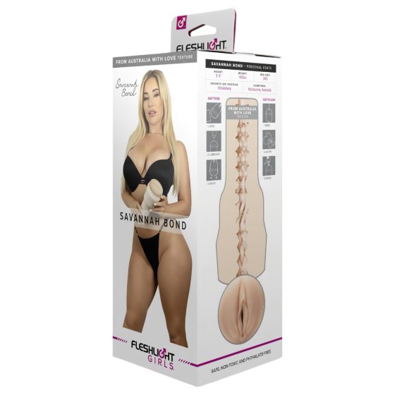 Fleshlight Savannah Bond - realistická umelá vagína - telová farba