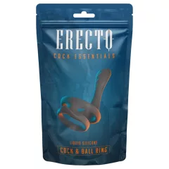Erecto - erekčný krúžok na penis a semenníky - čierny
