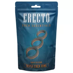 Erecto - trojitý erekčný krúžok - čierny