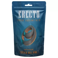   Erecto - erekčný krúžok na penis a semenníky - silný - čierny
