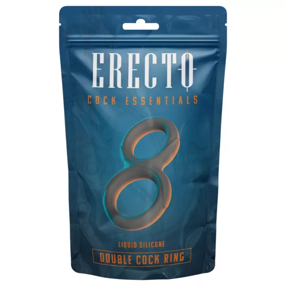 Erecto - dvojitý erekčný krúžok - čierny