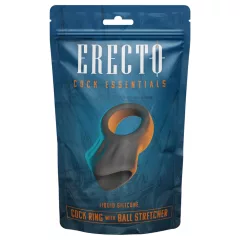   Erecto - erekčný krúžok s naťahovačom semenníkov - čierny