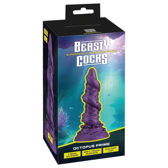 Beasty Cocks - dildo polyp - realistický tvar - fialová