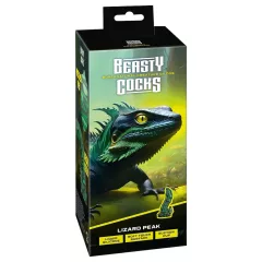   Beasty Cocks Lizard Peak - realistický dildó v tvare jaštera - zeleno-čierny