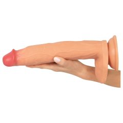 Realistixxx Real Giant - extra nagy, herés dildó (natúr)