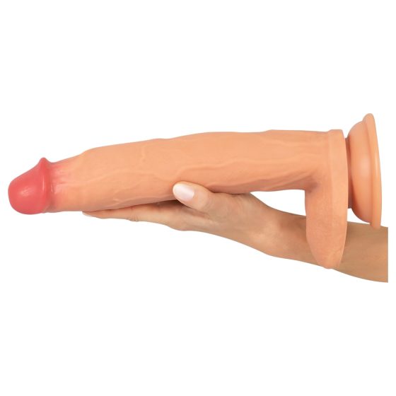 Realistixxx Real Giant - extra nagy, herés dildó (natúr)