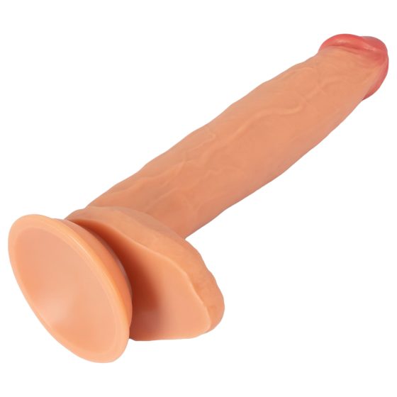 Realistixxx Real Giant - extra nagy, herés dildó (natúr)