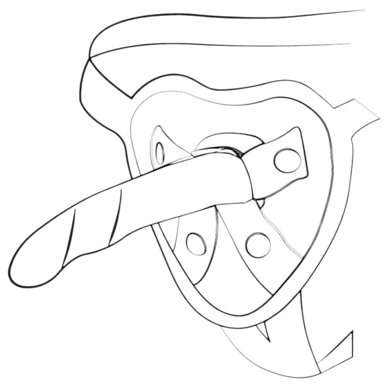 ROMP - silikónové dildo - flexibilné - modro-fialové