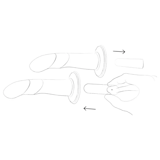 ROMP - silikónové dildo - flexibilné - modro-fialové