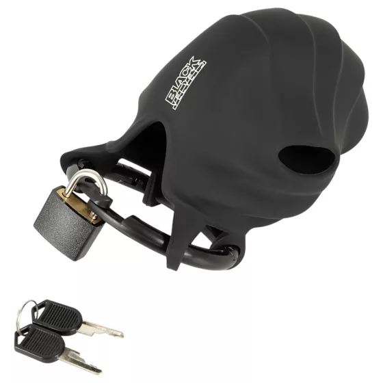 Black Velvets - klietka na penis a semenníky - čierna