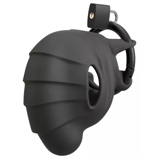 Black Velvets - klietka na penis a semenníky - čierna