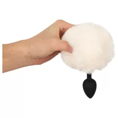 You2Toys - análny kolík s králičím chvostom - čierny