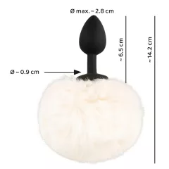 You2Toys - análny kolík s králičím chvostom - čierny