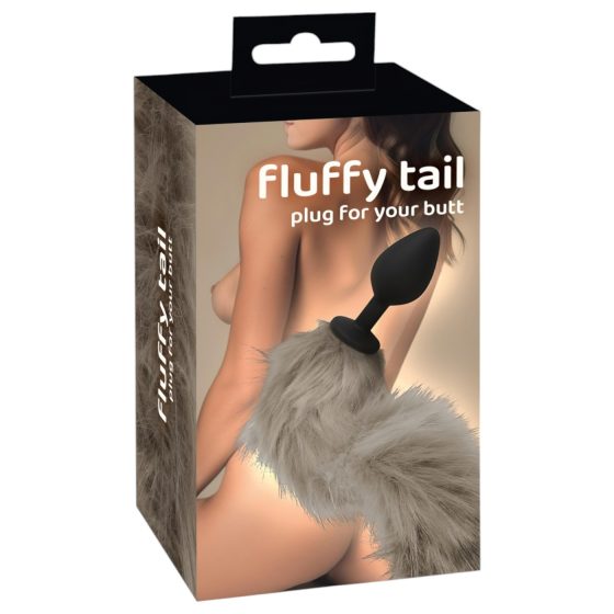 You2Toys - silikónová análny plug a chvost (sivá)