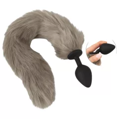   You2Toys - análna zástrčka so silikónovým chvostom - sivá