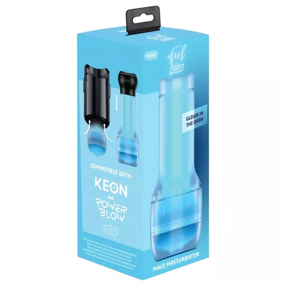 Kiiroo Feel Glow - svietiaca umelá vagína - PowerBlow kompatibilná (biela)