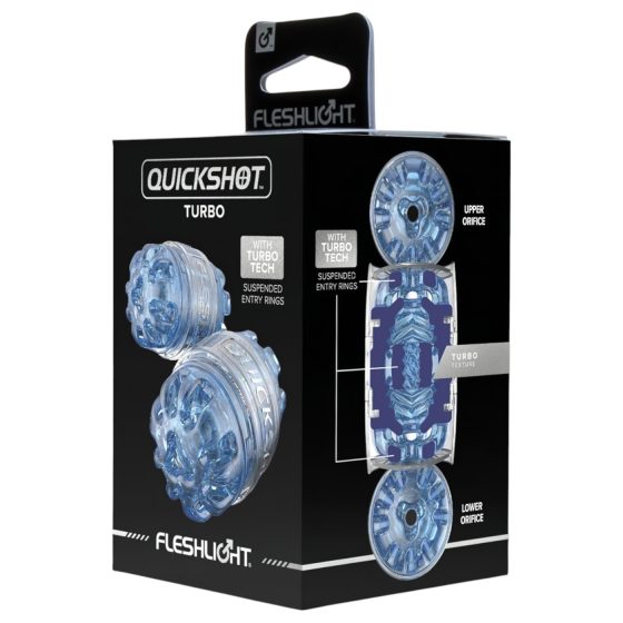 Fleshlight Quickshot Turbo - prenosný masturbátor (modrá)