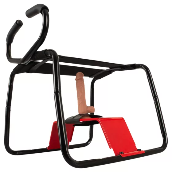 THE BANGER - Ultimate Sex Stool sexuálna stolička s realistickým dildom (čierna)