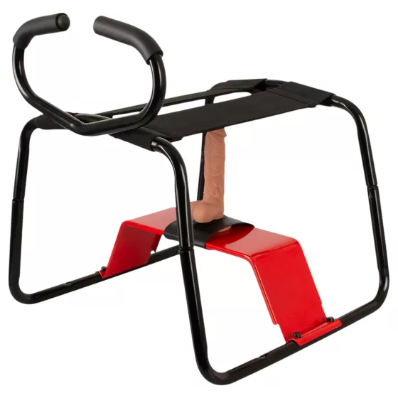 THE BANGER - Ultimate Sex Stool sexuálna stolička s realistickým dildom (čierna)
