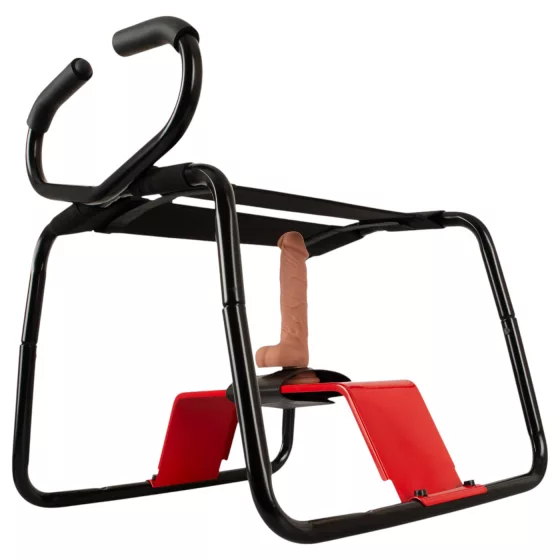 THE BANGER - Ultimate Sex Stool sexuálna stolička s realistickým dildom (čierna)