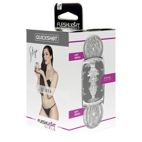Fleshlight Quickshot Stoya - cestovný masturbátor (priehľadný)