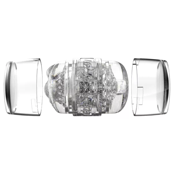 Fleshlight Quickshot Stoya - cestovný masturbátor - priehľadný