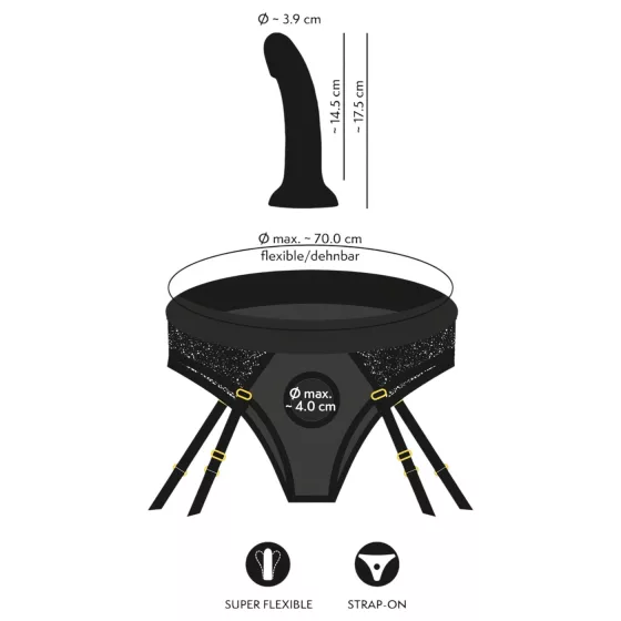 You2Toys - pripínací dildo s nohavičkami - čierne