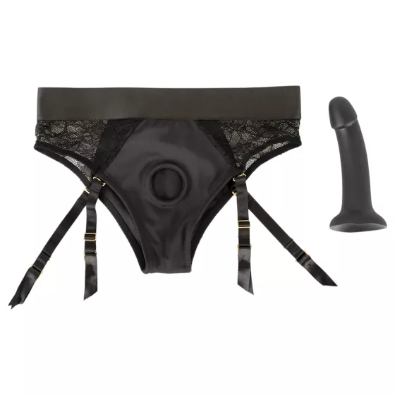 You2Toys - pripínací dildo s nohavičkami - čierne