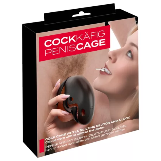 You2Toys - klietka na penis s penis plugom - čierna