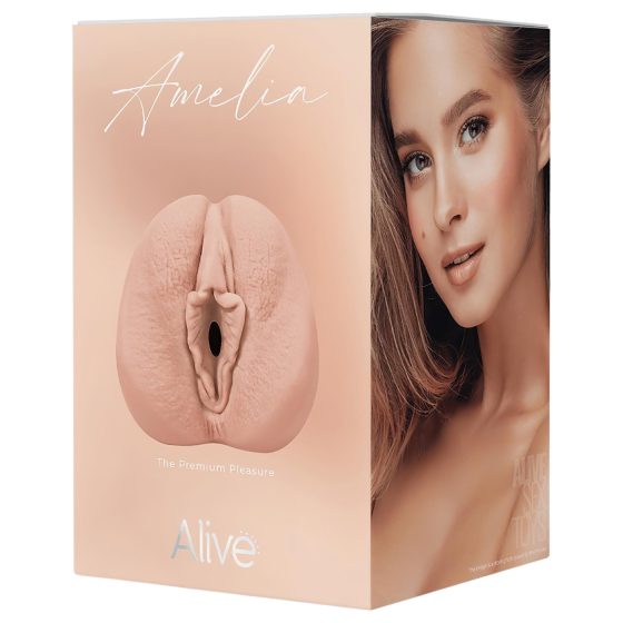 Alive Amelia S - umelá vagína masturbátor (prírodná)